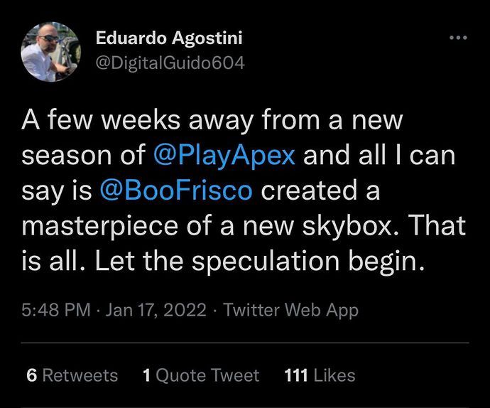 Eduardo Agostini's post about Apex Legends Season 12's map.