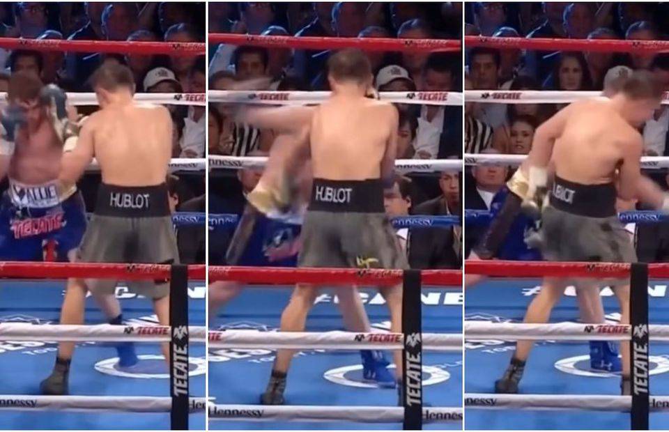 Gennady Golovkin shrugging off a huge right hand from Canelo like it was nothing is mental