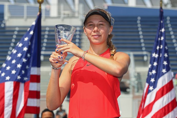 Anisimova won the girls' singles title at the 2017 US Open