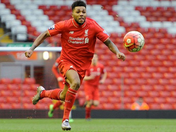 Jerome Sinclair in action for Liverpool