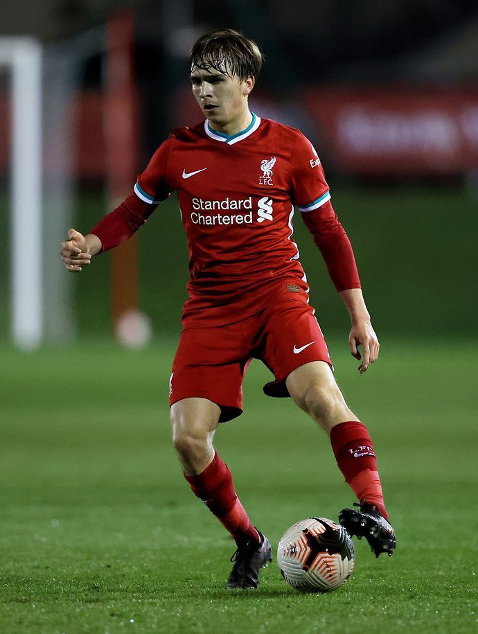 James Norris in action for Liverpool at youth level
