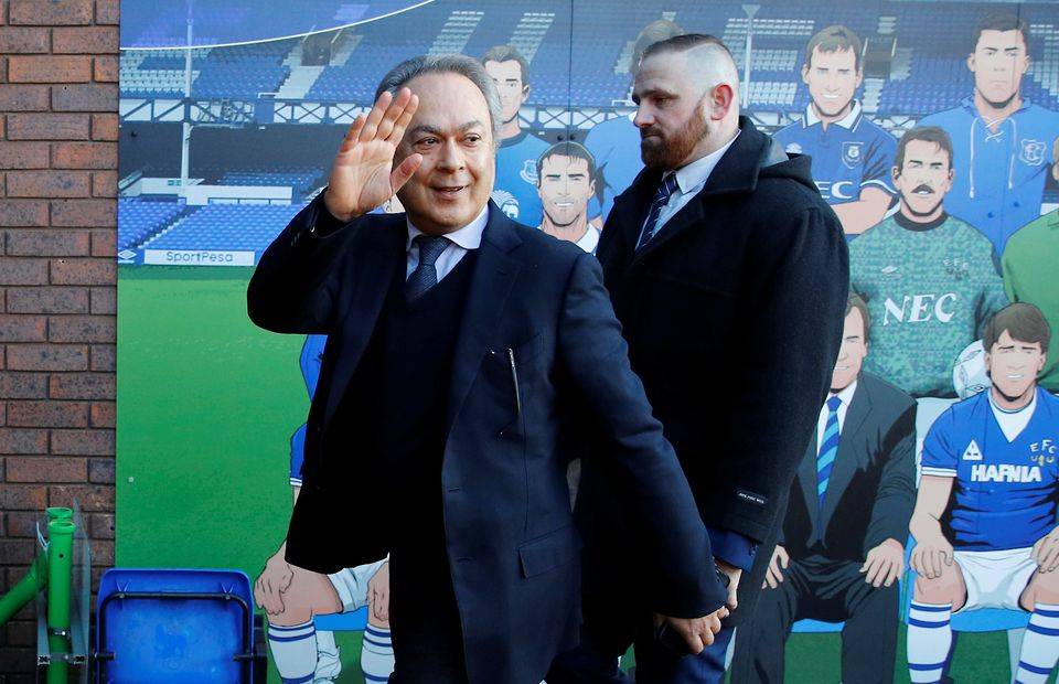 Everton owner Farhad Moshiri waving on his way into Goodison Park