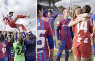 Barcelona made a heartwarming gesture after a former teammate who overcame brain cancer returned to the pitch during the Spanish Super Cup final