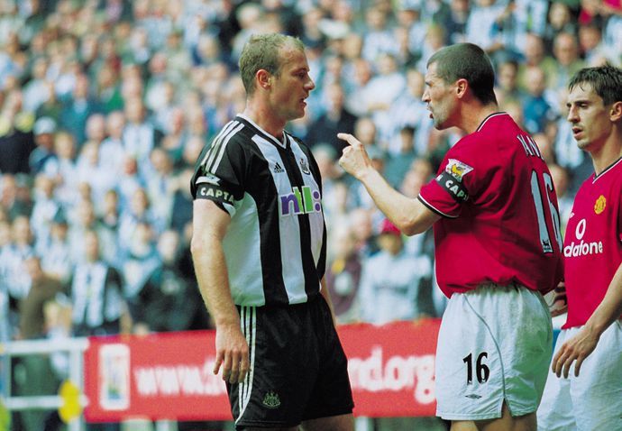 Roy Keane confronting Alan Shearer.