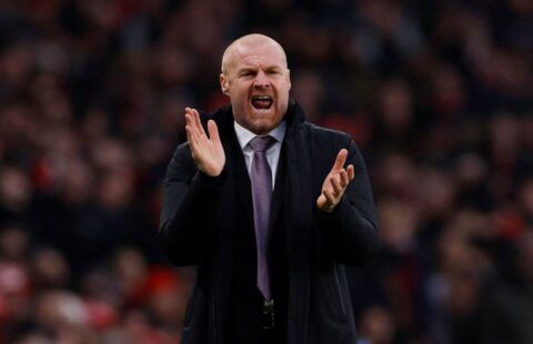 Burnley manager Sean Dyche in Premier League action