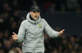 Chelsea manager Thomas Tuchel in League Cup action