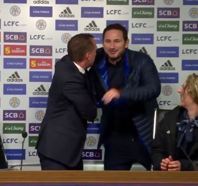 Lampard gatecrashing Rodgers press conference