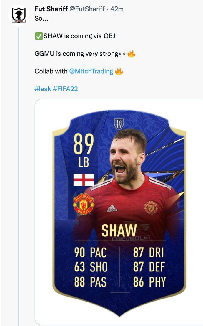 FIFA 22 Team of the Year Leaks Reveal TOTY Moments Luke Shaw Coming To Ultimate Team
