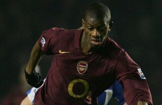 Abou Diaby in action for Arsenal