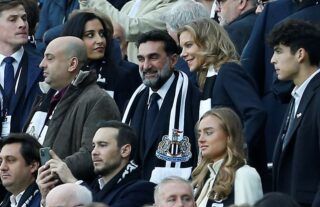 Newcastle United chairman Yasir Al-Rumayyan with part owner Amanda Staveley