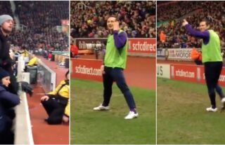 Frank Lampard got into a verbal altercation with Stoke fans in 2015