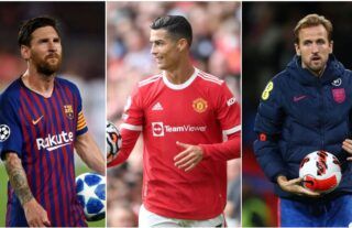 Lionel Messi and Cristiano Ronaldo feature as the players with the most hat-tricks scored are named