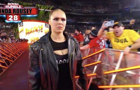 Ronda Rousey wins the Royal Rumble match!
