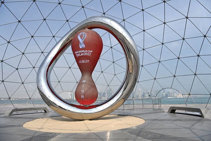 World Cup 2022 advertising in Qatar.