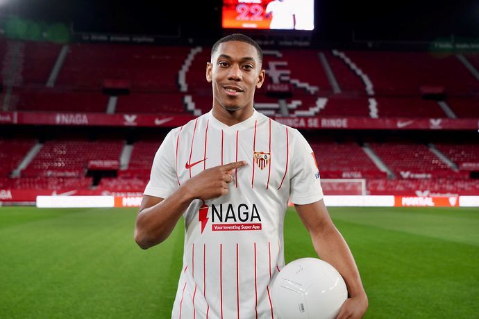 Anthony Martial signed for Sevilla on loan from Manchester United during the January Transfer Window 2022.