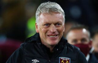 West Ham United boss David Moyes is all smiles