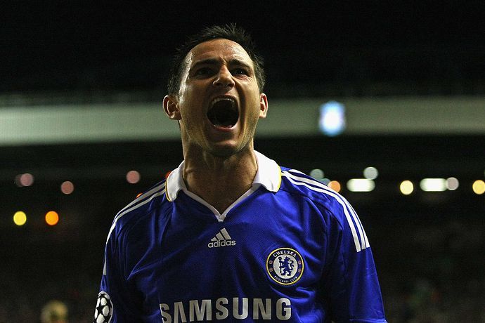 Lampard in action with Chelsea