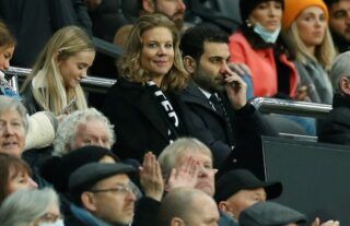 Newcastle United co-owner Amanda Staveley watches on