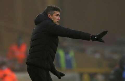 Wolves boss Bruno Lage giving instructions on the touchline