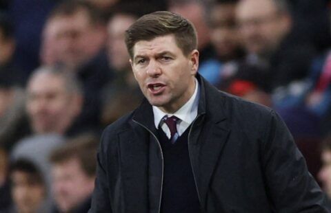 Aston Villa head coach Steven Gerrard calling the shots