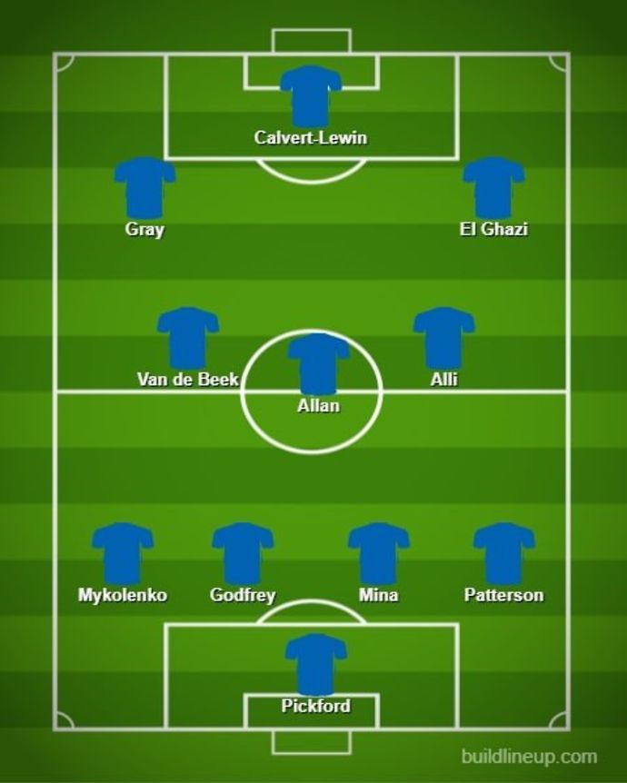 Everton lineup
