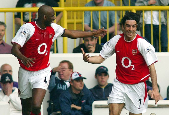 Vieira and Pires with Arsenal
