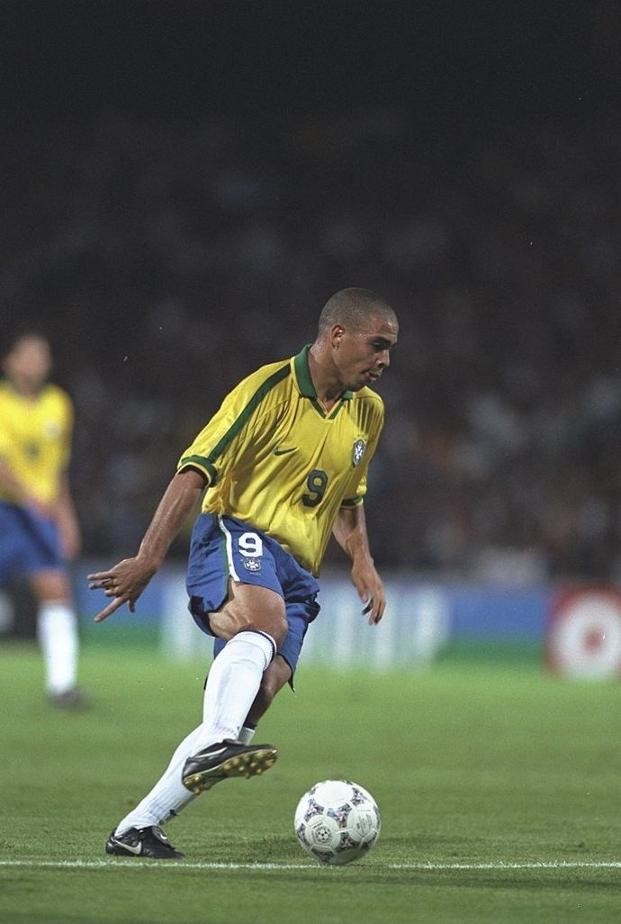 Ronaldo Nazario in action for Brazil in 1997