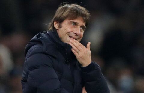 Tottenham Hotspur head coach Antonio Conte on the touchline