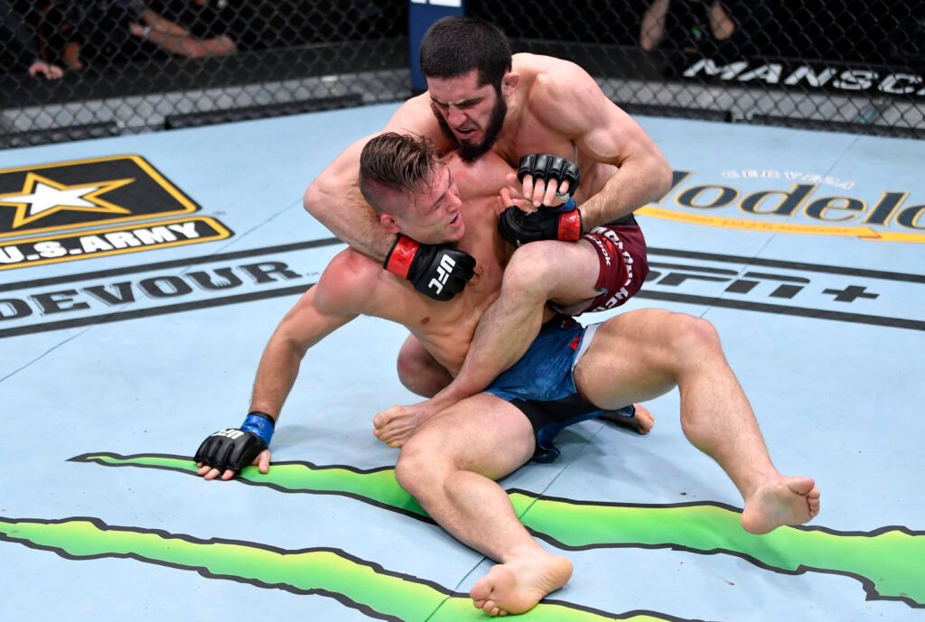 Islam Makhachev wrestling in the UFC