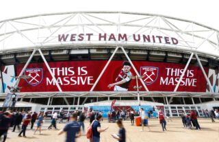 Outside view of the London Stadium ahead of a West Ham match