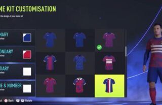 Club customisation menus in FIFA 22 Create a Club. (Credit: EA)