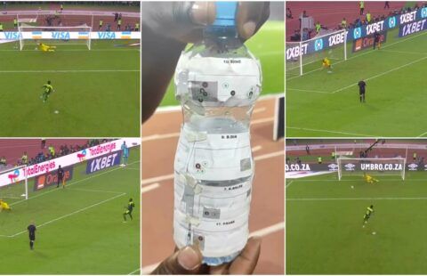 AFCON: Egypt goalkeeper Gabaski’s water bottle covered with tactical information v Senegal