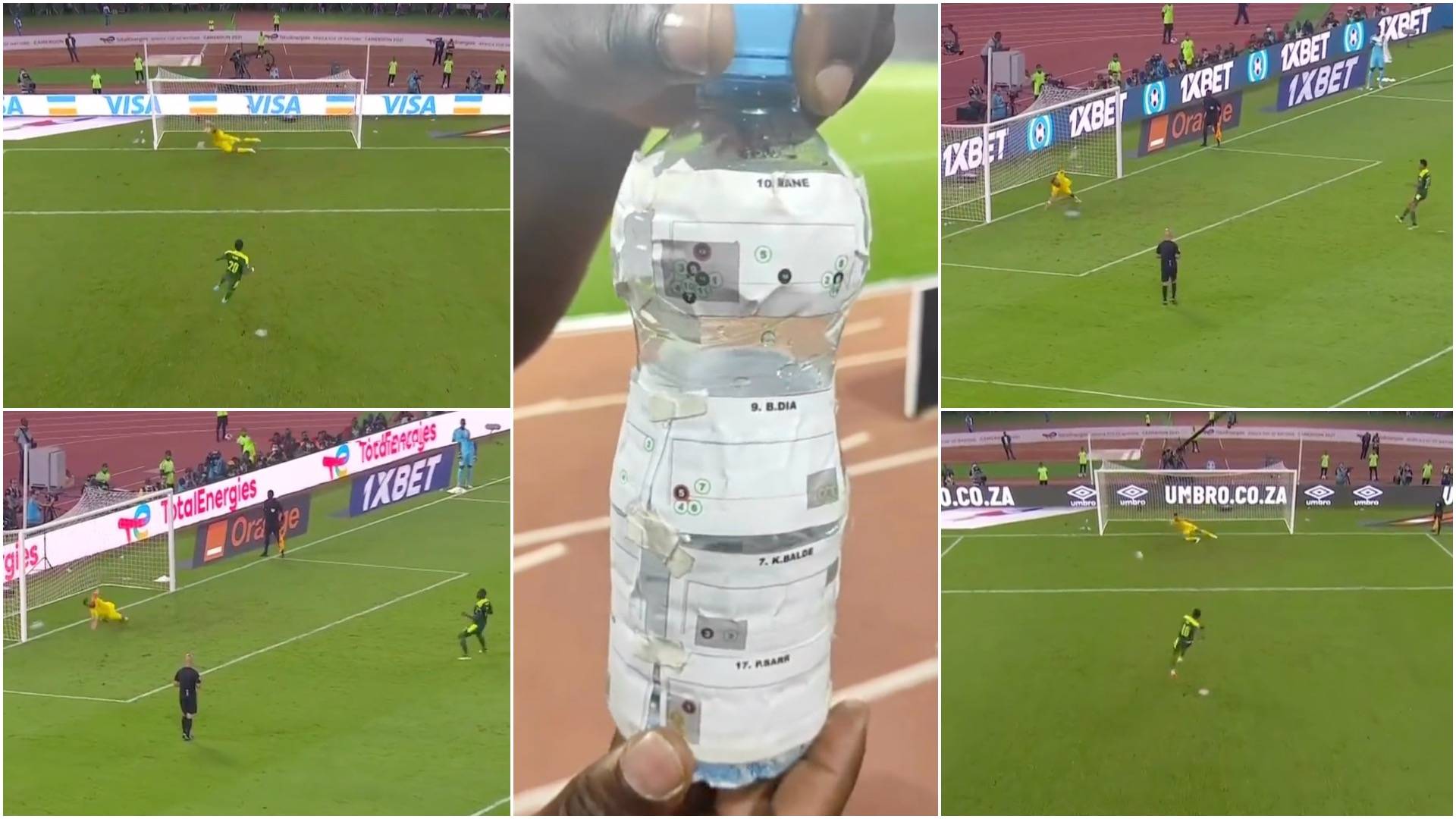 AFCON: Egypt goalkeeper Gabaski’s water bottle covered with tactical information v Senegal