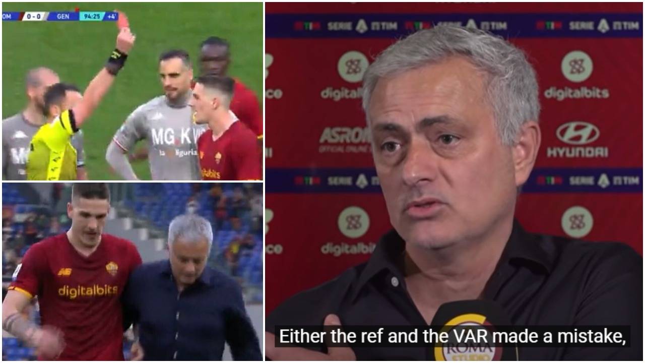 Irate Jose Mourinho fumes at officials after crazy ending to Roma's 0-0 draw vs Genoa