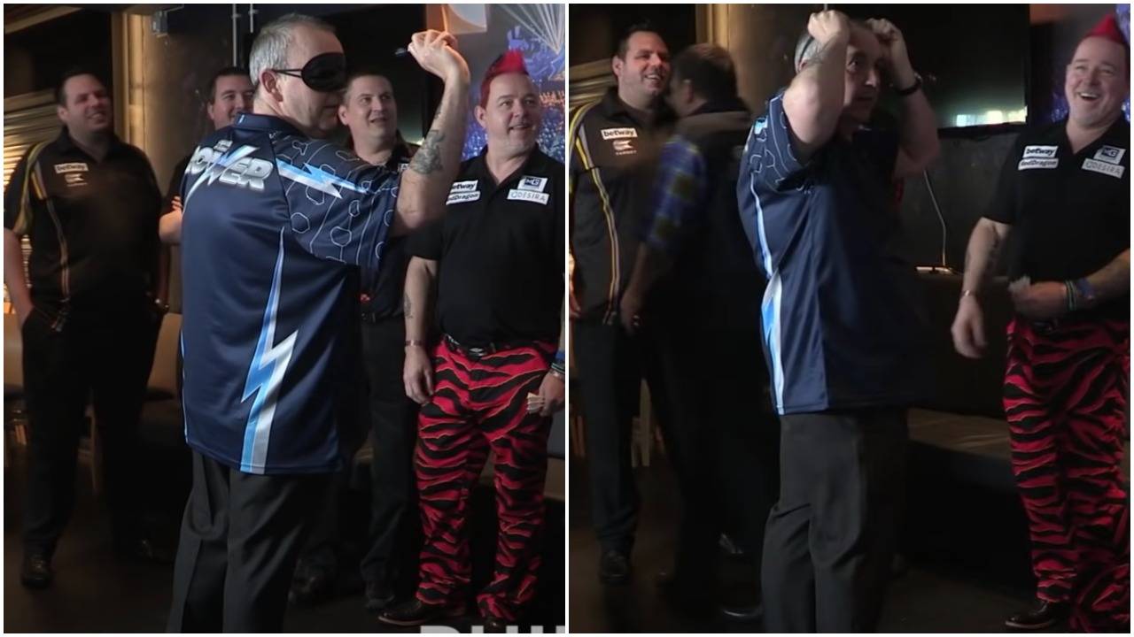 Phil Taylor proved his greatness when asked to hit the bullseye blindfolded