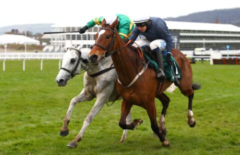 Elimay battles it out with Colreevy in the Mares Chase