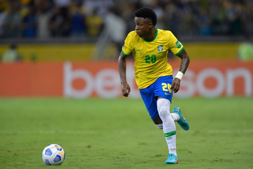 Vinicius Junior in action for Brazil