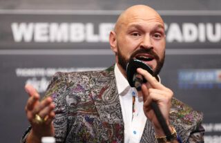 Tyson Fury speaks at a recent press conference