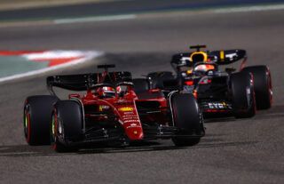 Charles Leclerc and Max Verstappen in Bahrain