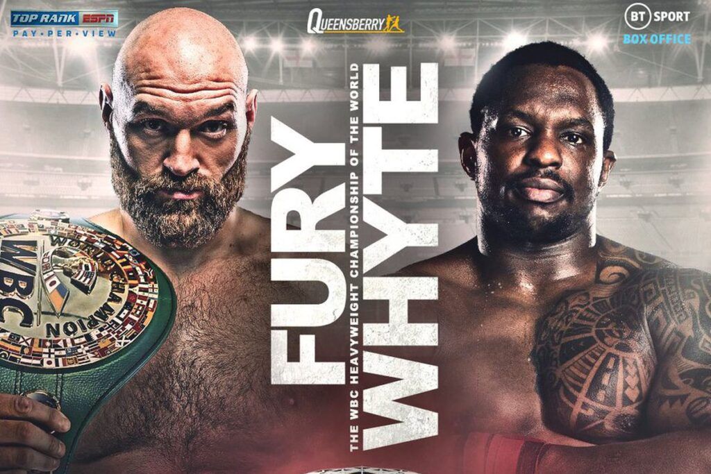 Tyson Fury will take on Dillian Whyte at Wembley