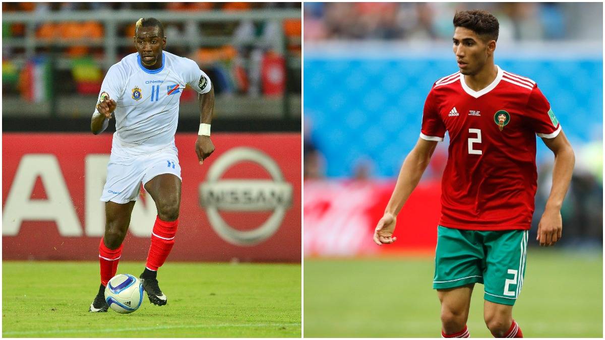 Bolasie of DR Congo and Hakimi of Morocco side by side