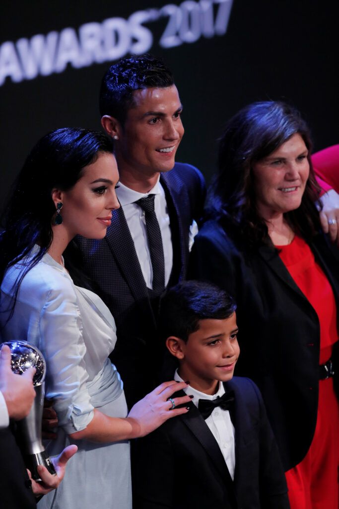 Man Utd's Ronaldo and his family.