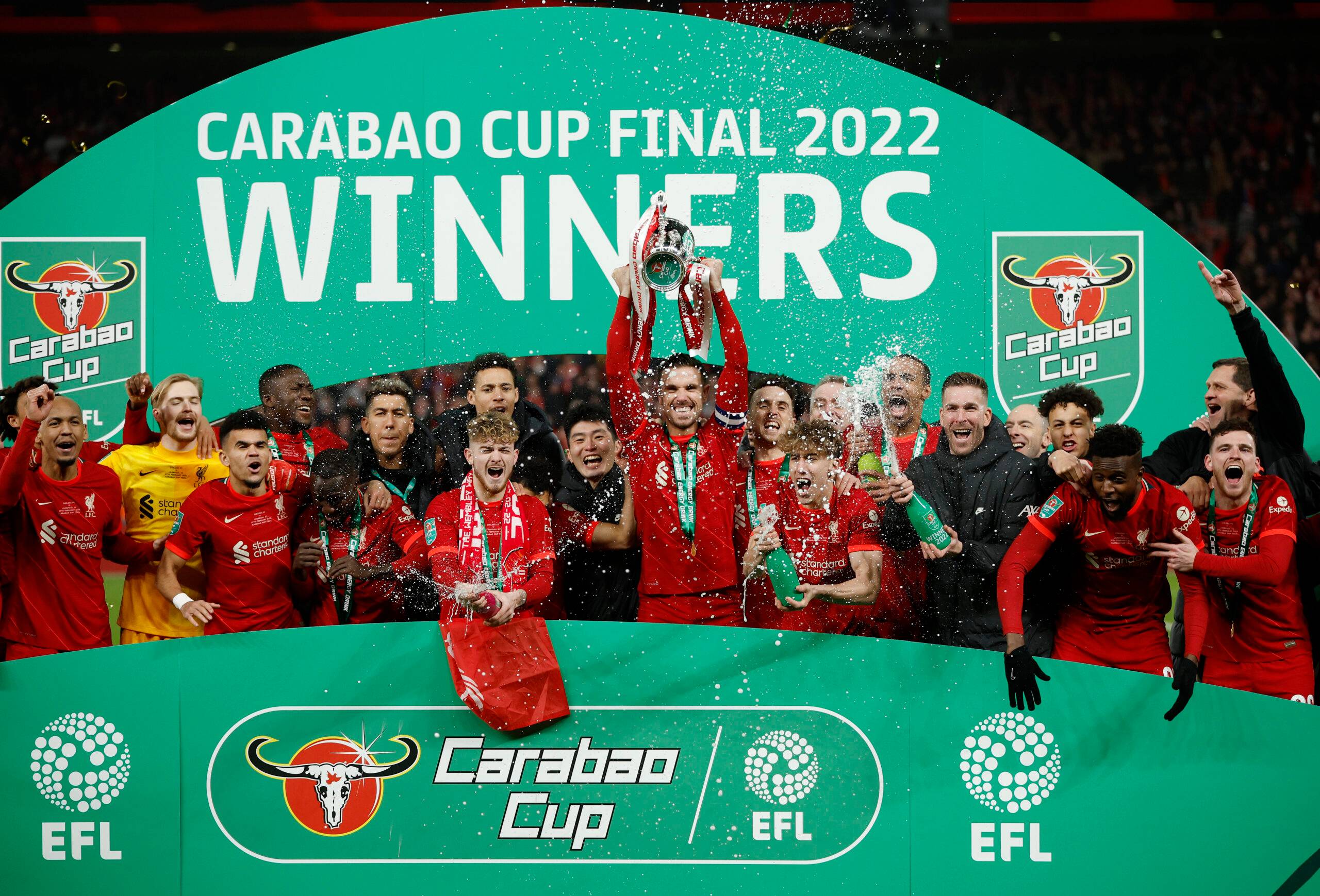 Liverpool win the Carabao Cup.