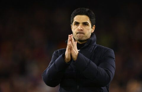 Arsenal manager Mikel Arteta in the Premier League against Crystal Palace