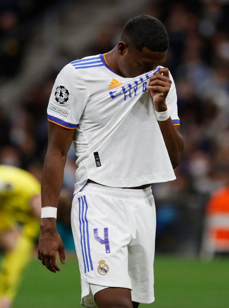 Real Madrid's Alaba looked gutted.