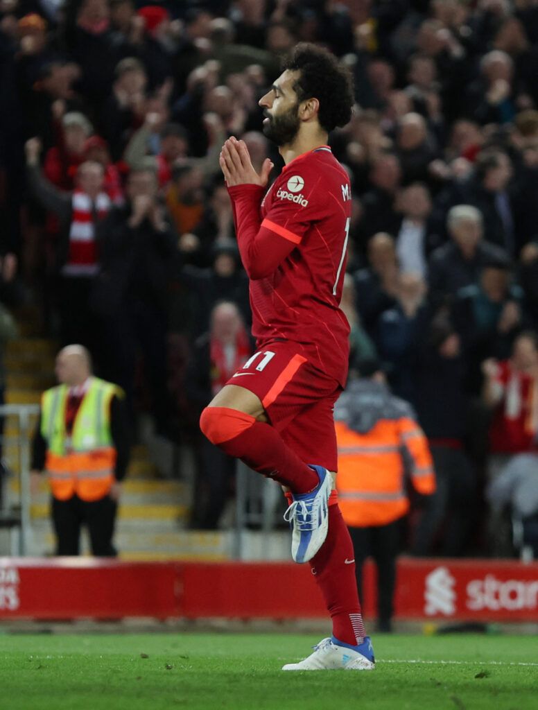 Salah scores at Anfield.