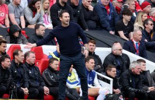 Everton's Lampard at Anfield.