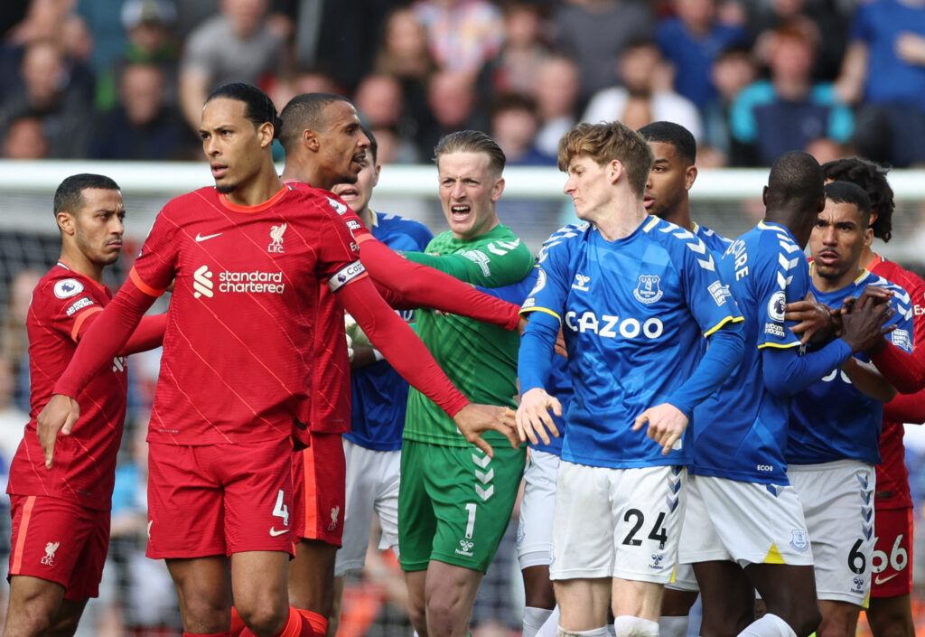 Liverpool and Everton clash.