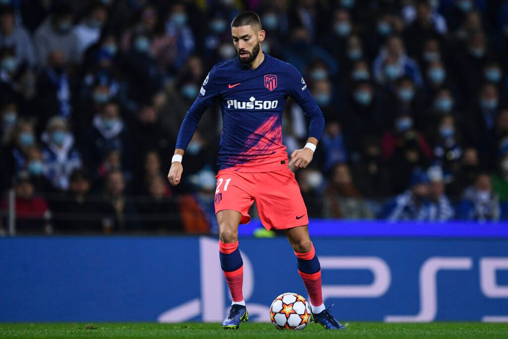 Yannick Carrasco of Atletico Madrid in action during the UEFA Champions League.