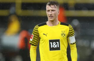 Marco Reus for Borrussia Dortmund looks on during a match